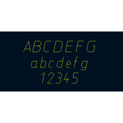 ISO-KURSIV Singleline-Font